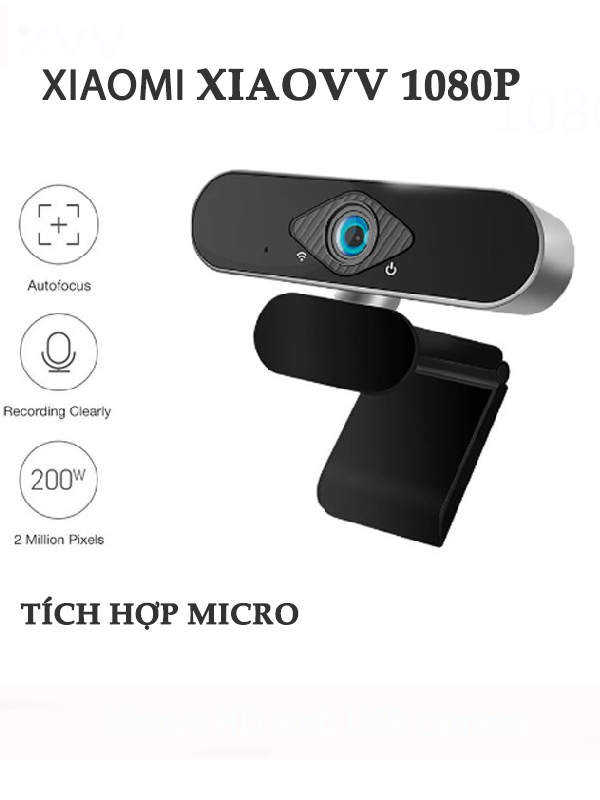 Webcam 𝗫𝗶𝗮𝗼𝗺𝗶 Xiaovv 1080 HD Hỗ trợ Học và họp Online