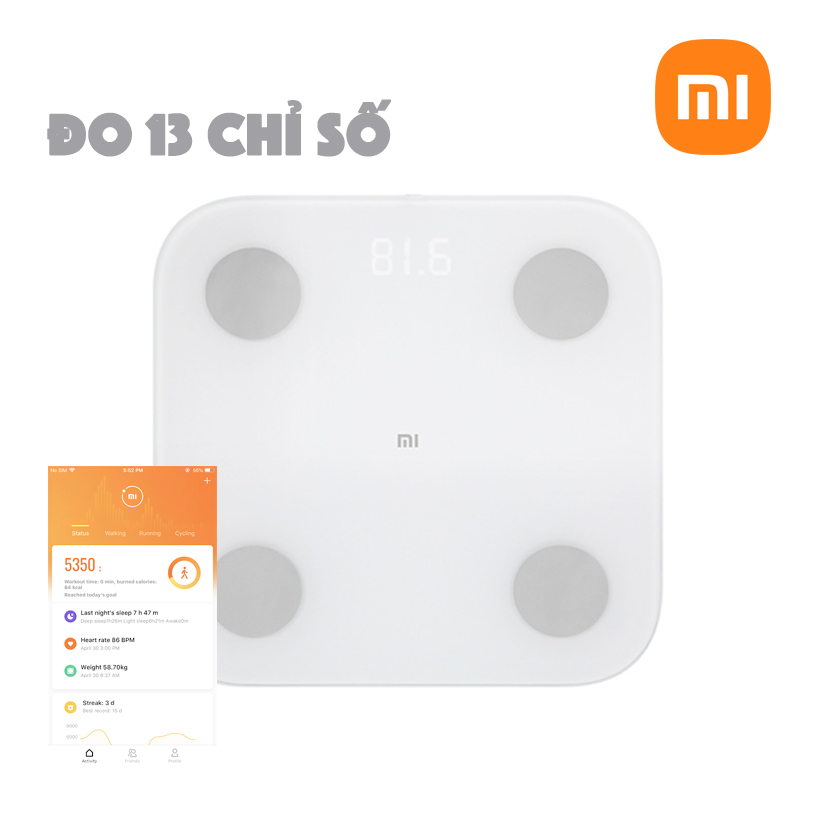 Cân thông minh, cân sức khoẻ 13 chỉ số Xiaomi Mi Body Composition Scale Gen 2
